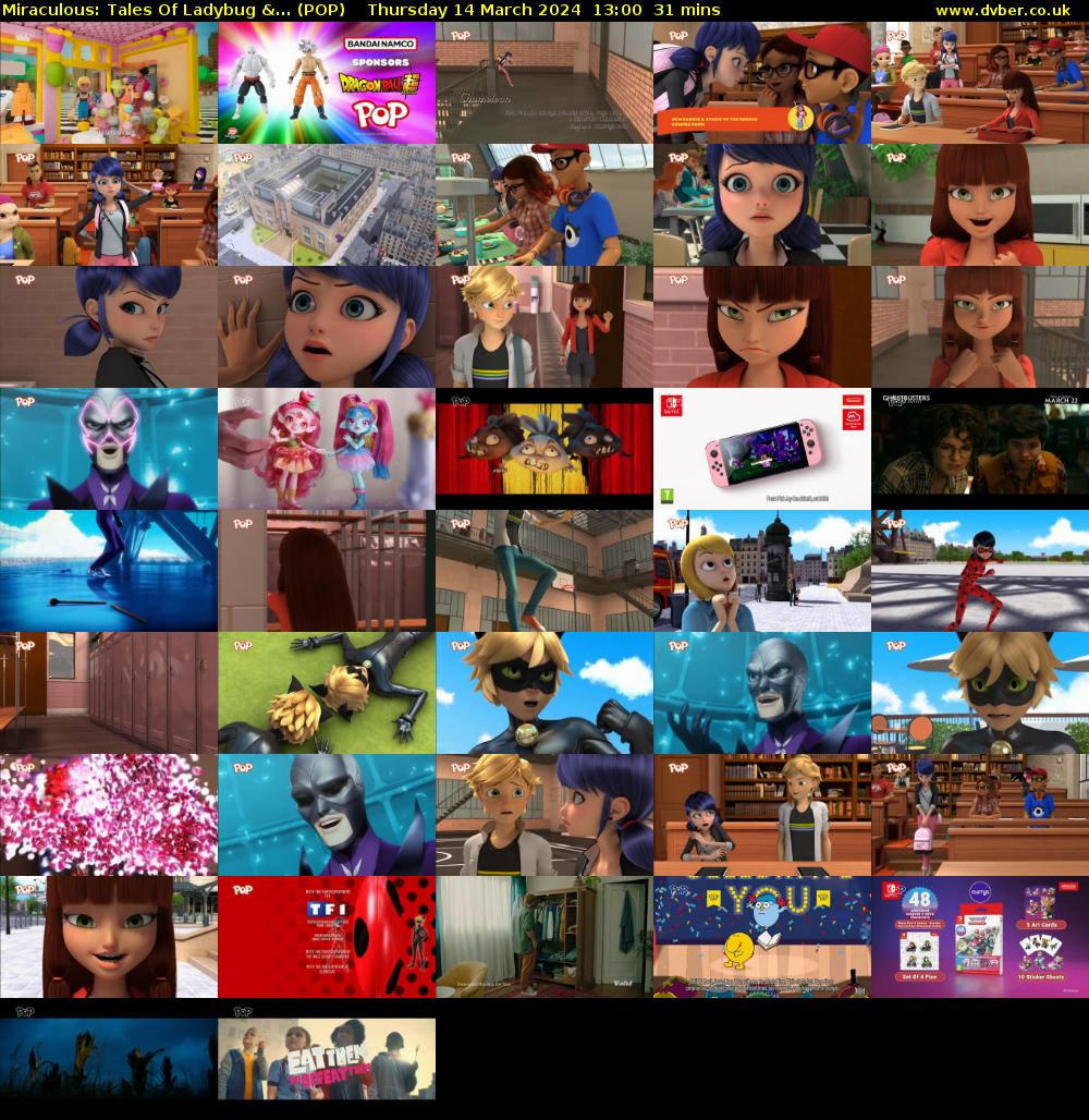 Miraculous: Tales Of Ladybug &... (POP) Thursday 14 March 2024 13:00 - 13:31