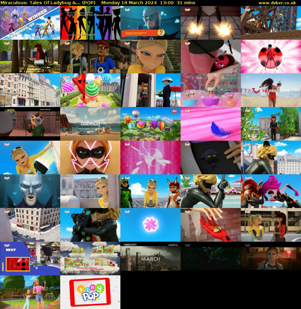 Miraculous: Tales Of Ladybug &... (POP) Monday 18 March 2024 13:00 - 13:31