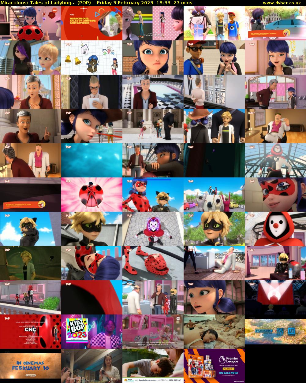 Miraculous: Tales of Ladybug... (POP) Friday 3 February 2023 18:33 - 19:00