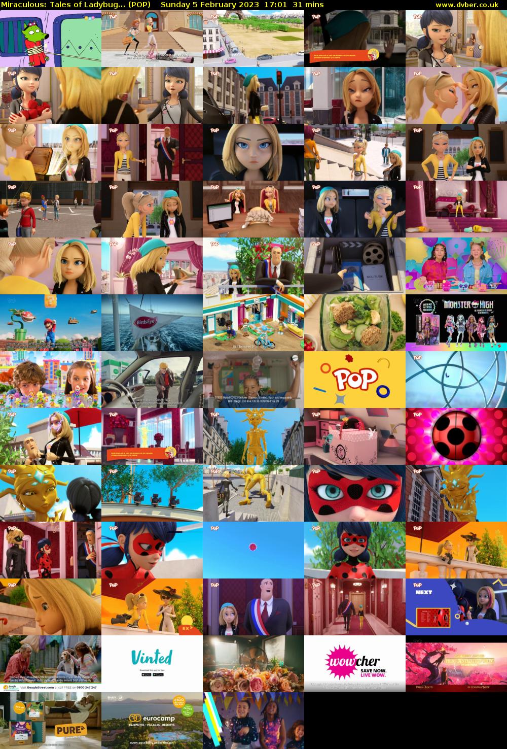 Miraculous: Tales of Ladybug... (POP) Sunday 5 February 2023 17:01 - 17:32