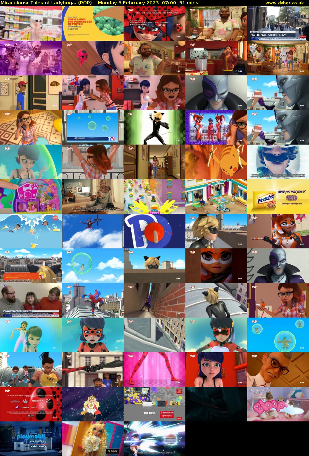 Miraculous: Tales of Ladybug... (POP) Monday 6 February 2023 07:00 - 07:31