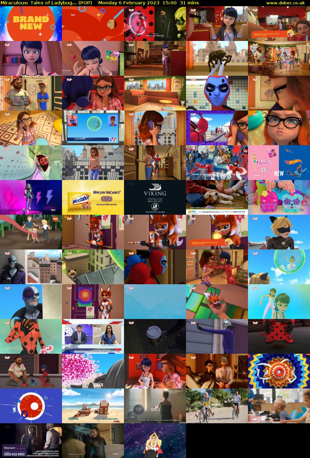 Miraculous: Tales of Ladybug... (POP) Monday 6 February 2023 15:00 - 15:31