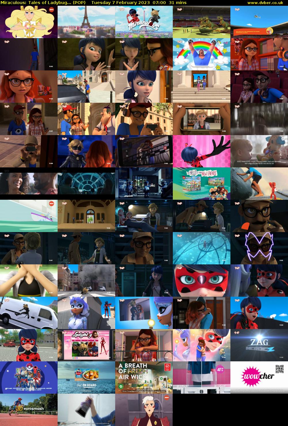 Miraculous: Tales of Ladybug... (POP) Tuesday 7 February 2023 07:00 - 07:31