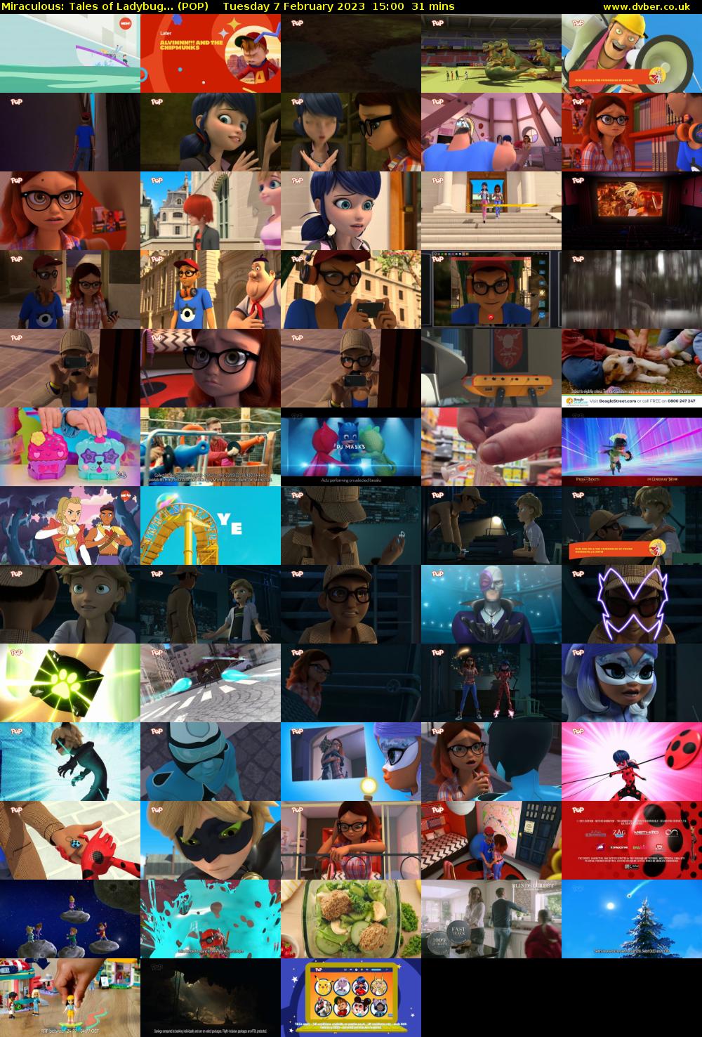 Miraculous: Tales of Ladybug... (POP) Tuesday 7 February 2023 15:00 - 15:31