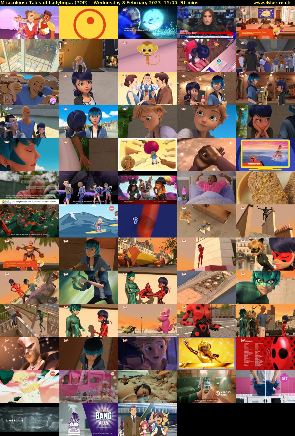 Miraculous: Tales of Ladybug... (POP) Wednesday 8 February 2023 15:00 - 15:31