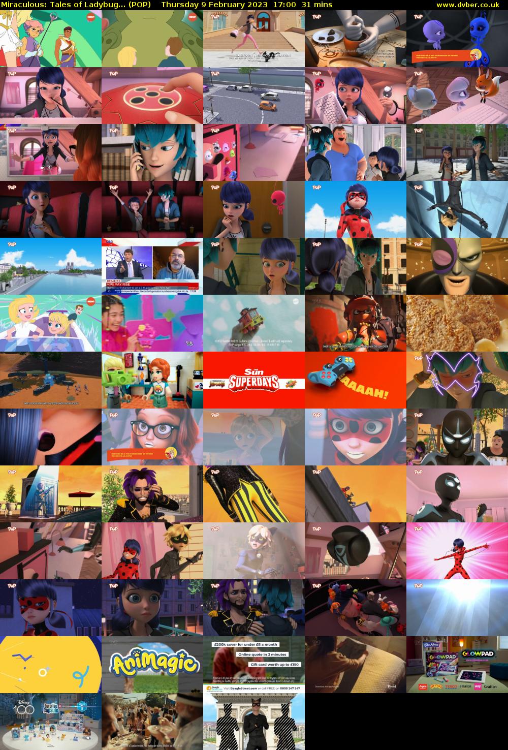 Miraculous: Tales of Ladybug... (POP) Thursday 9 February 2023 17:00 - 17:31