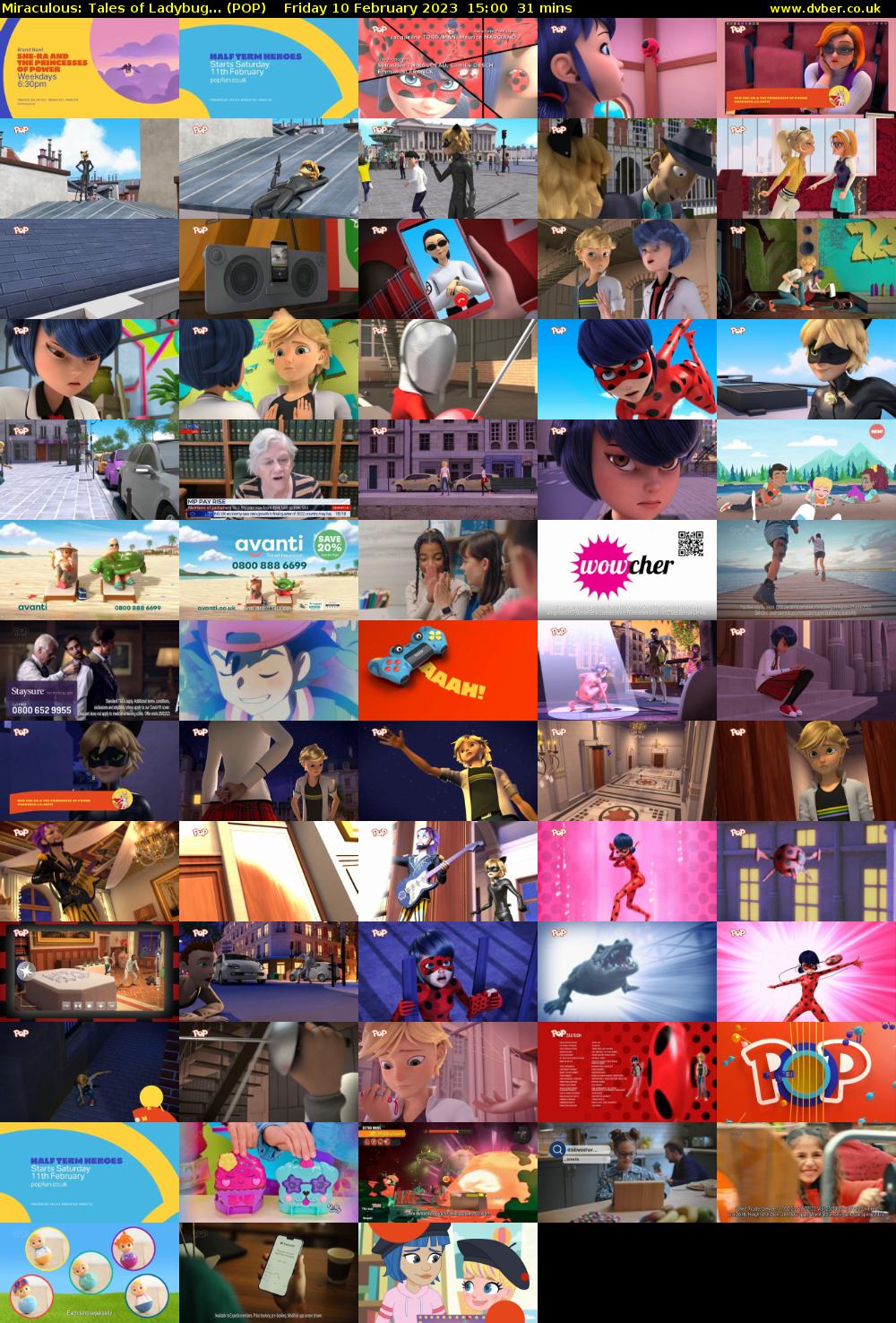 Miraculous: Tales of Ladybug... (POP) Friday 10 February 2023 15:00 - 15:31