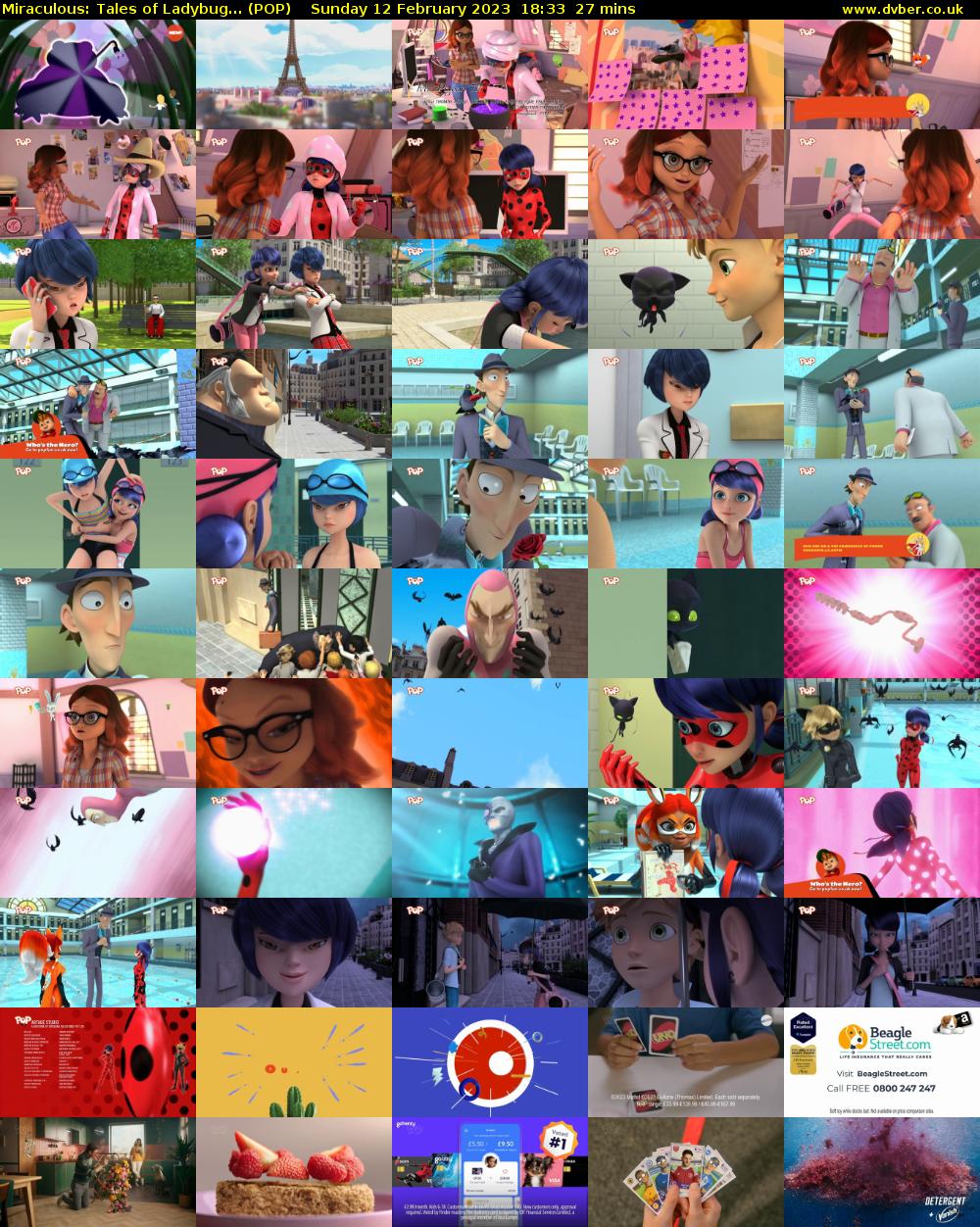 Miraculous: Tales of Ladybug... (POP) Sunday 12 February 2023 18:33 - 19:00