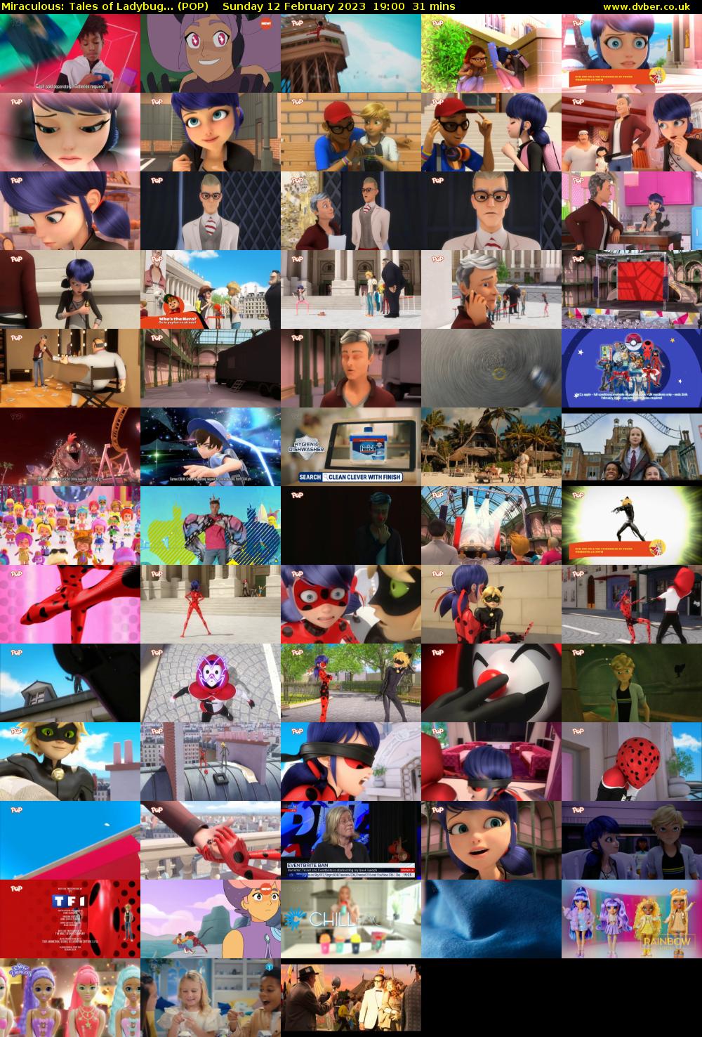 Miraculous: Tales of Ladybug... (POP) Sunday 12 February 2023 19:00 - 19:31