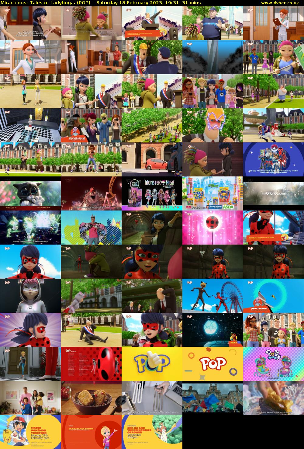 Miraculous: Tales of Ladybug... (POP) Saturday 18 February 2023 19:31 - 20:02