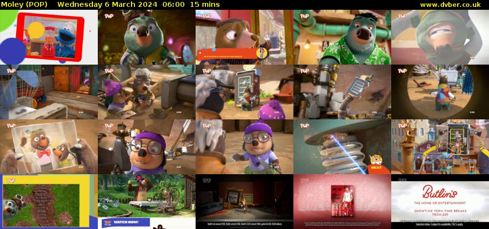 Moley (POP) Wednesday 6 March 2024 06:00 - 06:15