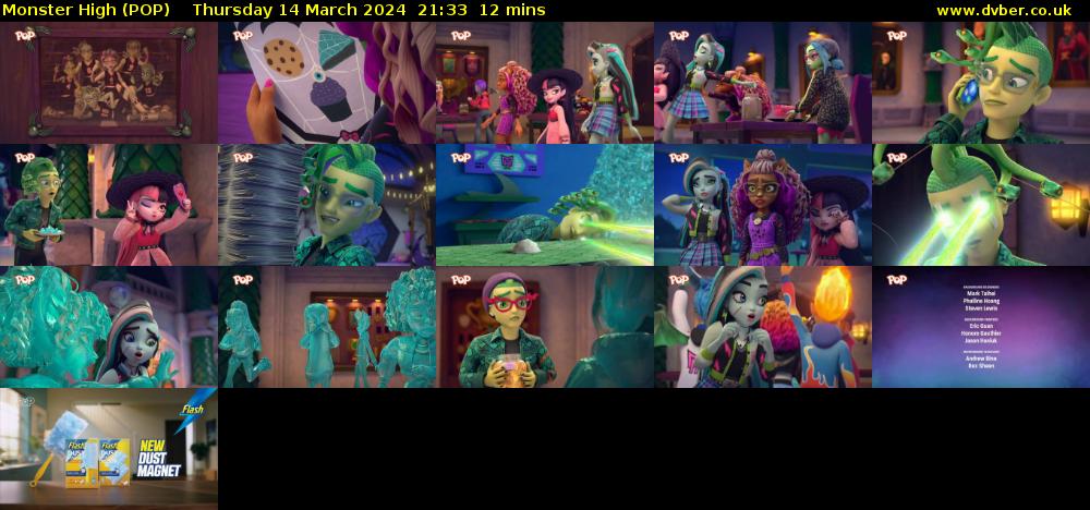 Monster High (POP) Thursday 14 March 2024 21:33 - 21:45
