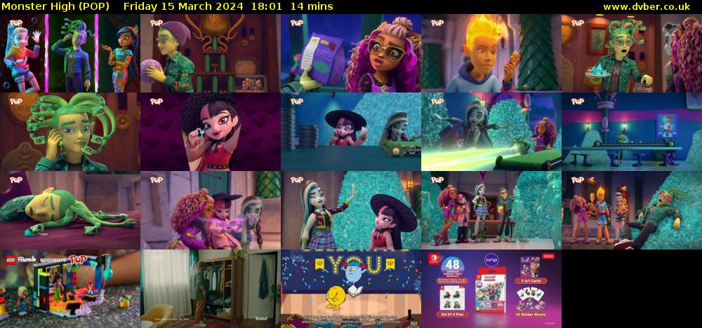 Monster High (POP) Friday 15 March 2024 18:01 - 18:15