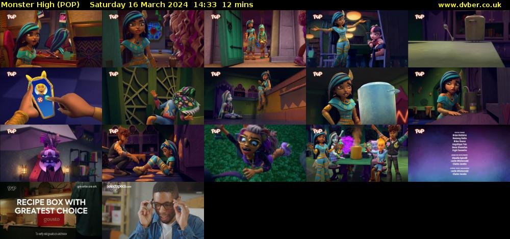 Monster High (POP) Saturday 16 March 2024 14:33 - 14:45