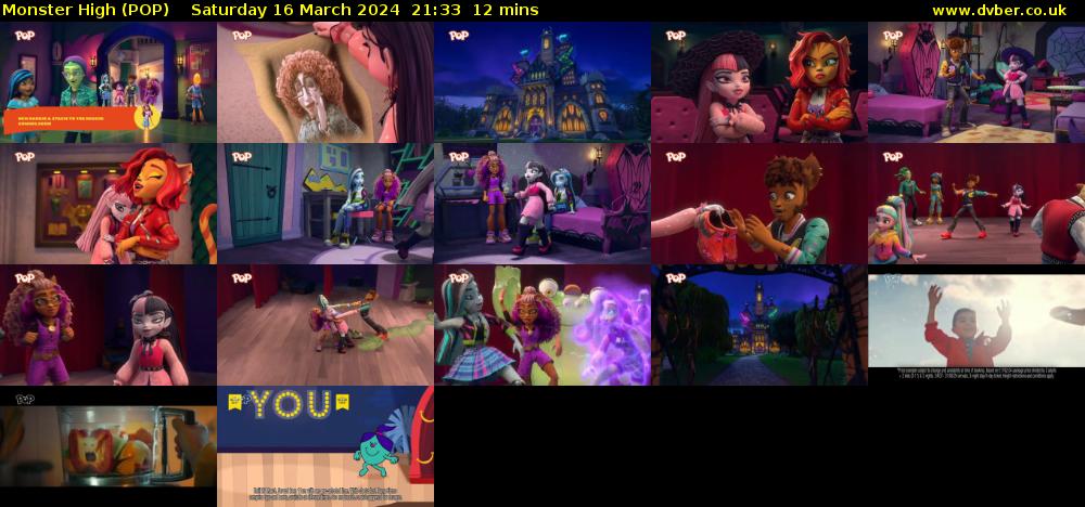 Monster High (POP) Saturday 16 March 2024 21:33 - 21:45