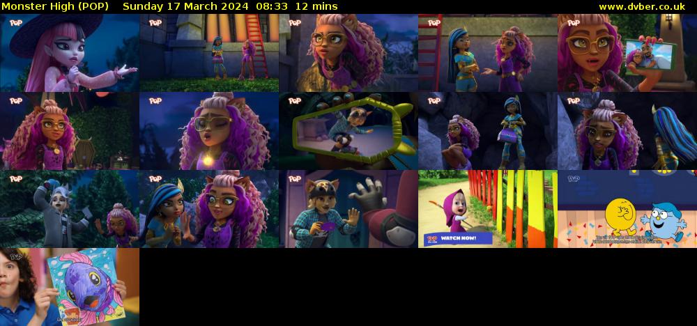 Monster High (POP) Sunday 17 March 2024 08:33 - 08:45
