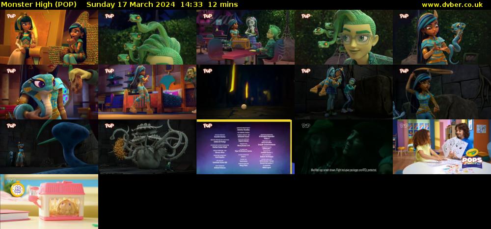 Monster High (POP) Sunday 17 March 2024 14:33 - 14:45