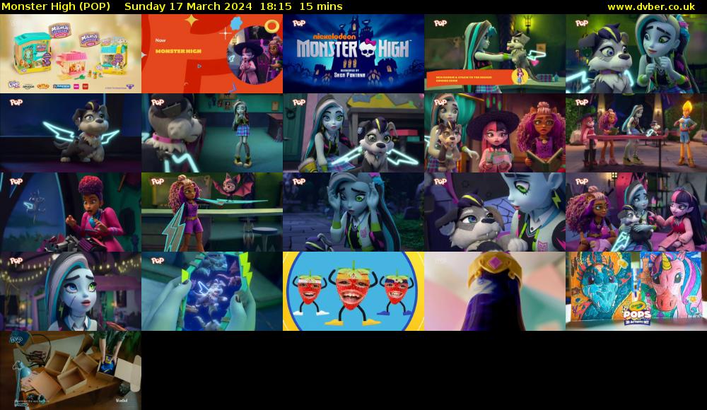 Monster High (POP) Sunday 17 March 2024 18:15 - 18:30