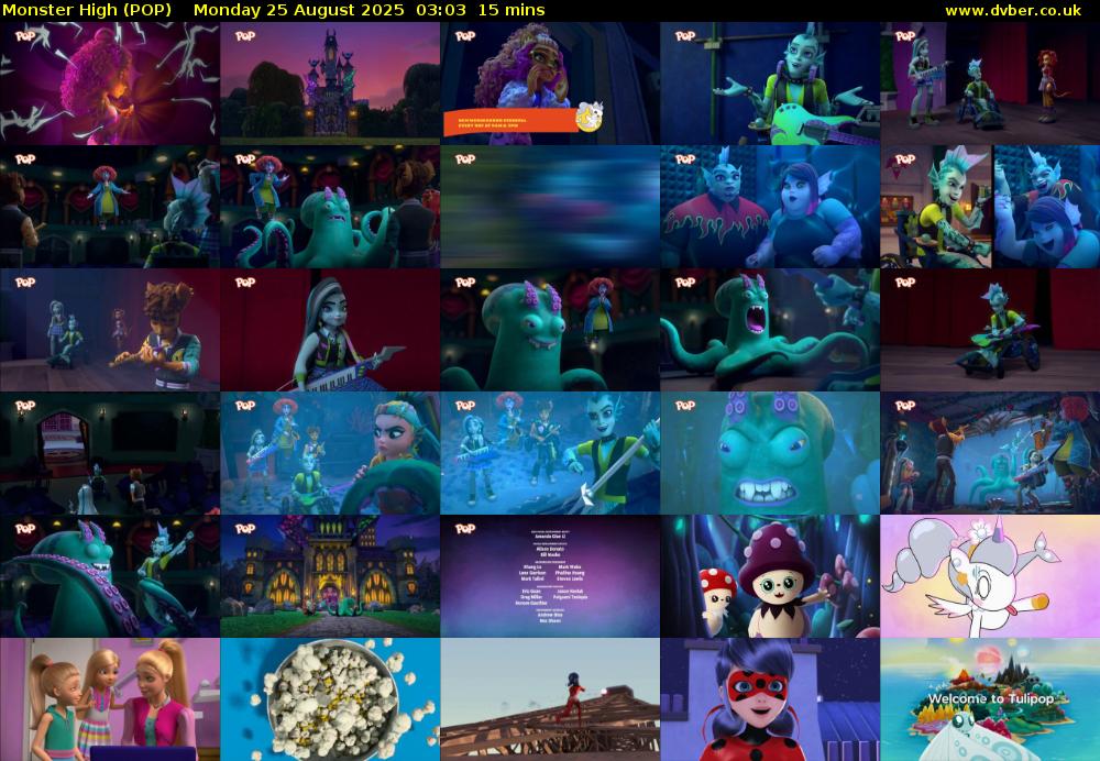 Monster High (POP) Monday 25 August 2025 03:03 - 03:18