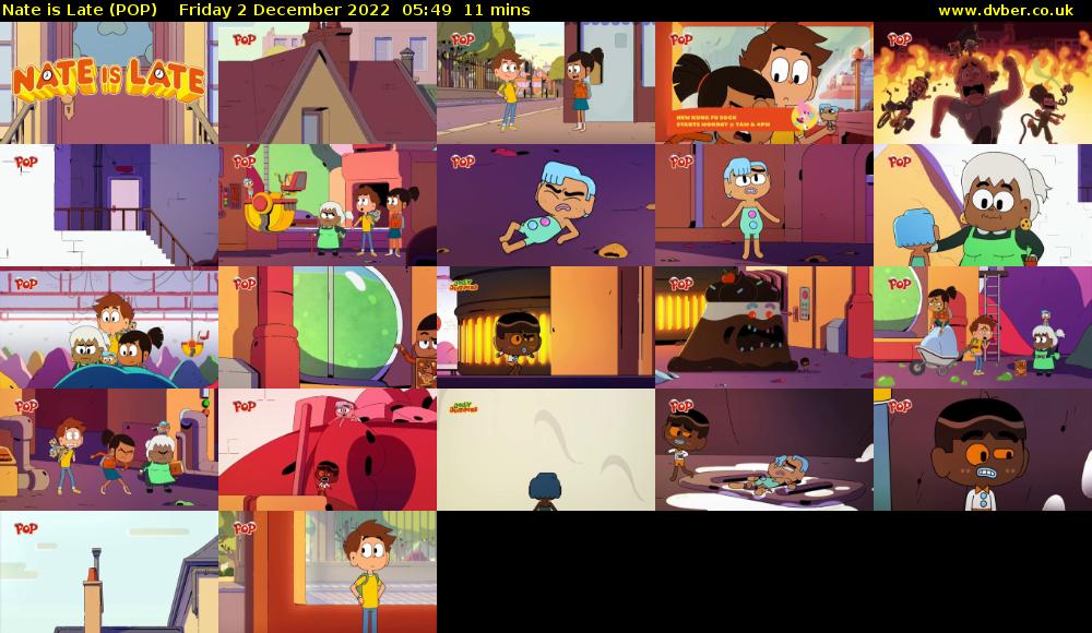 Nate is Late (POP) Friday 2 December 2022 05:49 - 06:00