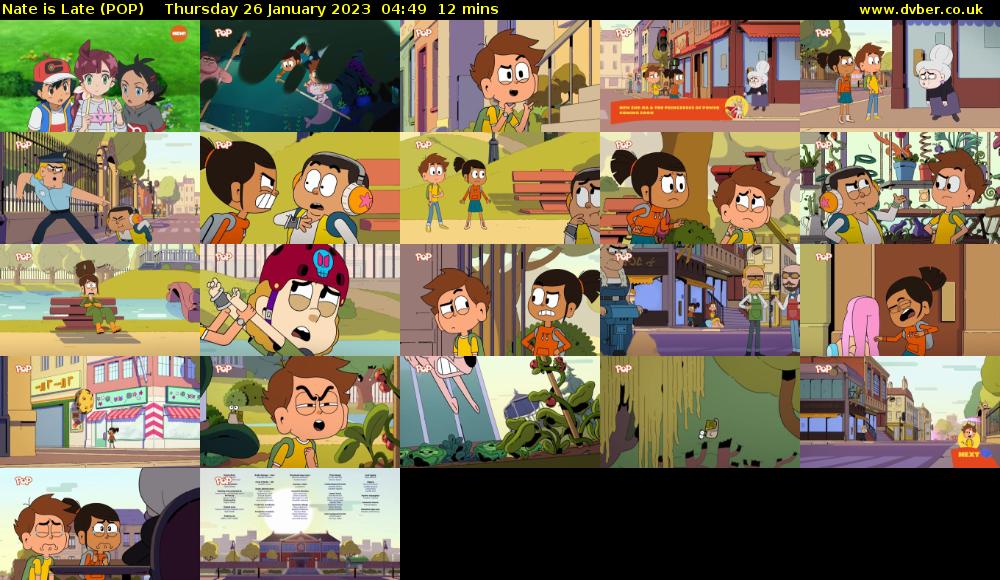 Nate is Late (POP) Thursday 26 January 2023 04:49 - 05:01
