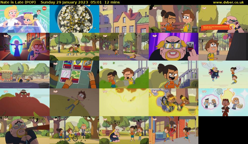 Nate is Late (POP) Sunday 29 January 2023 05:01 - 05:13