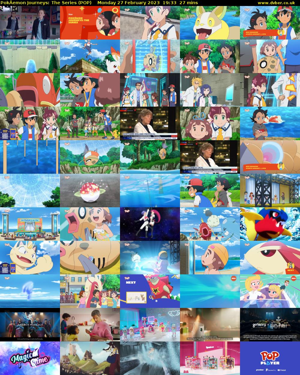PokÂemon Journeys: The Series (POP) Monday 27 February 2023 19:33 - 20:00