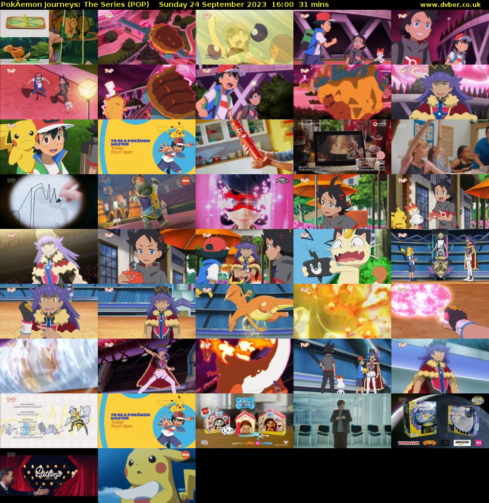 PokÂemon Journeys: The Series (POP) Sunday 24 September 2023 16:00 - 16:31