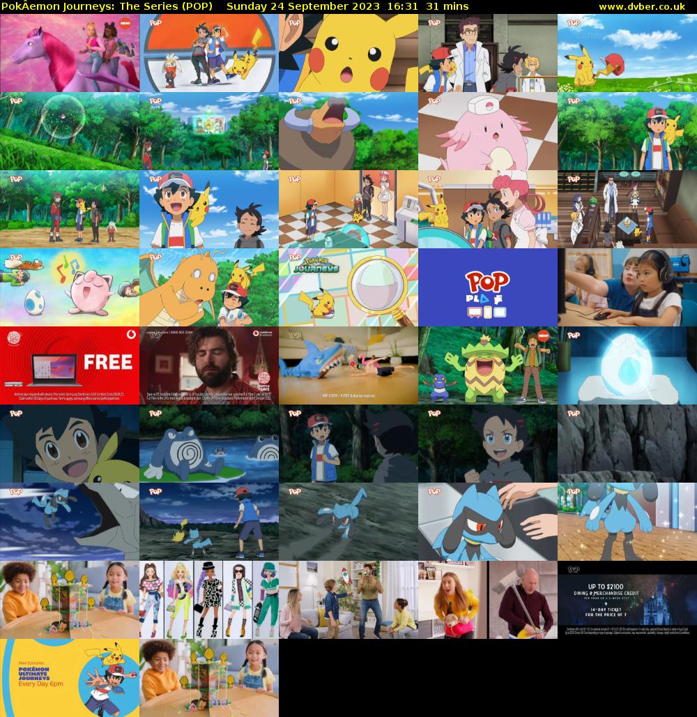 PokÂemon Journeys: The Series (POP) Sunday 24 September 2023 16:31 - 17:02