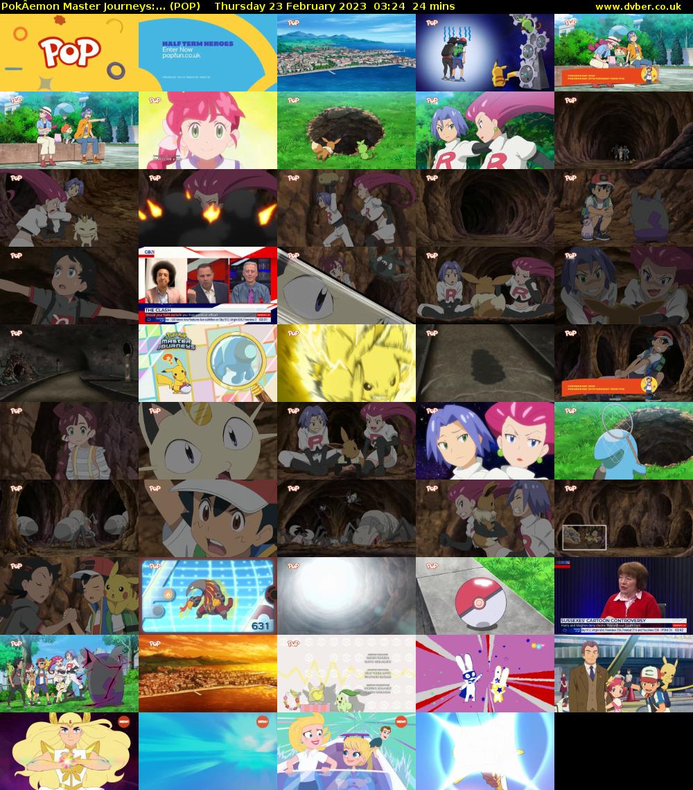 PokÂemon Master Journeys:... (POP) Thursday 23 February 2023 03:24 - 03:48