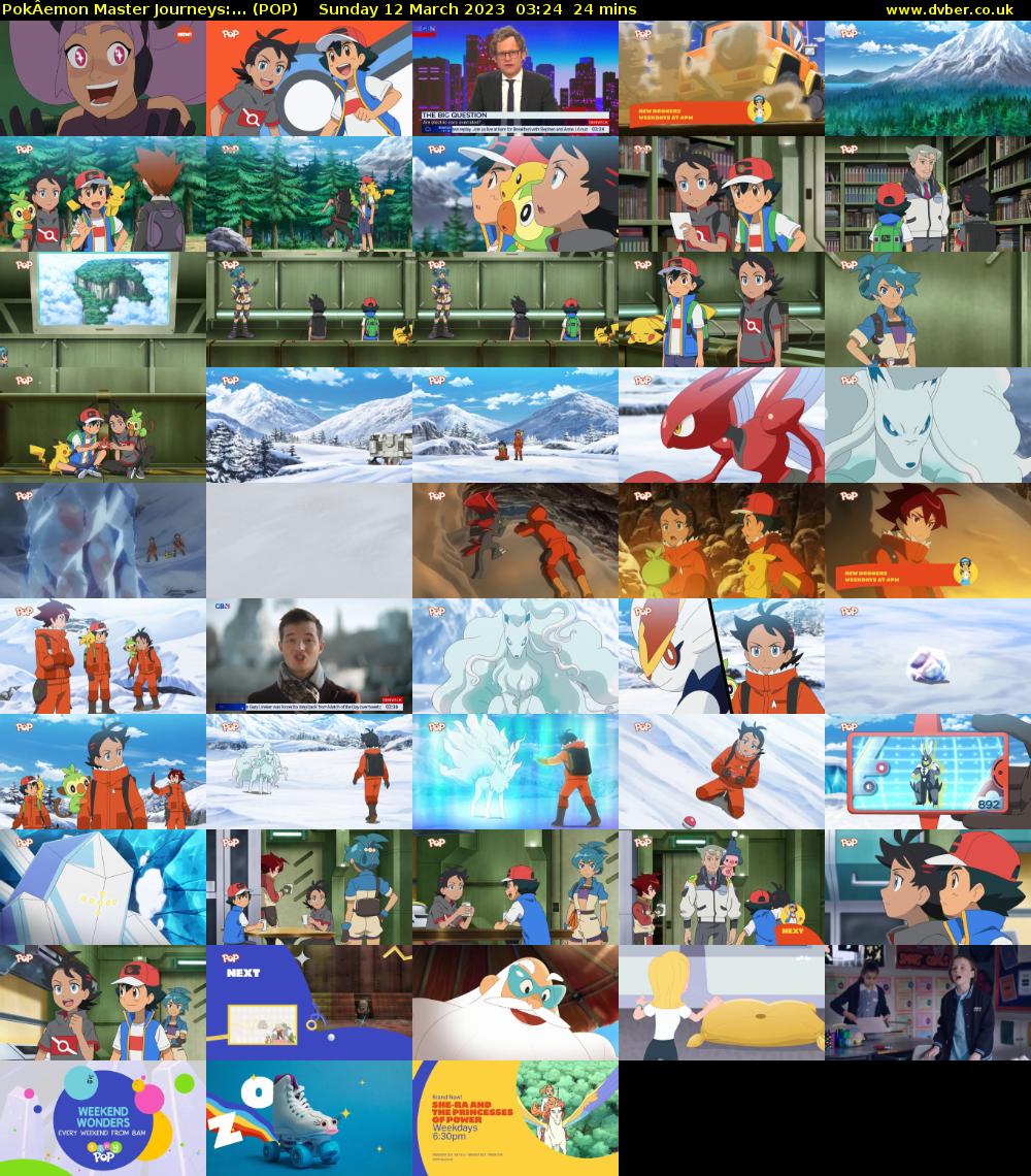 PokÂemon Master Journeys:... (POP) Sunday 12 March 2023 03:24 - 03:48