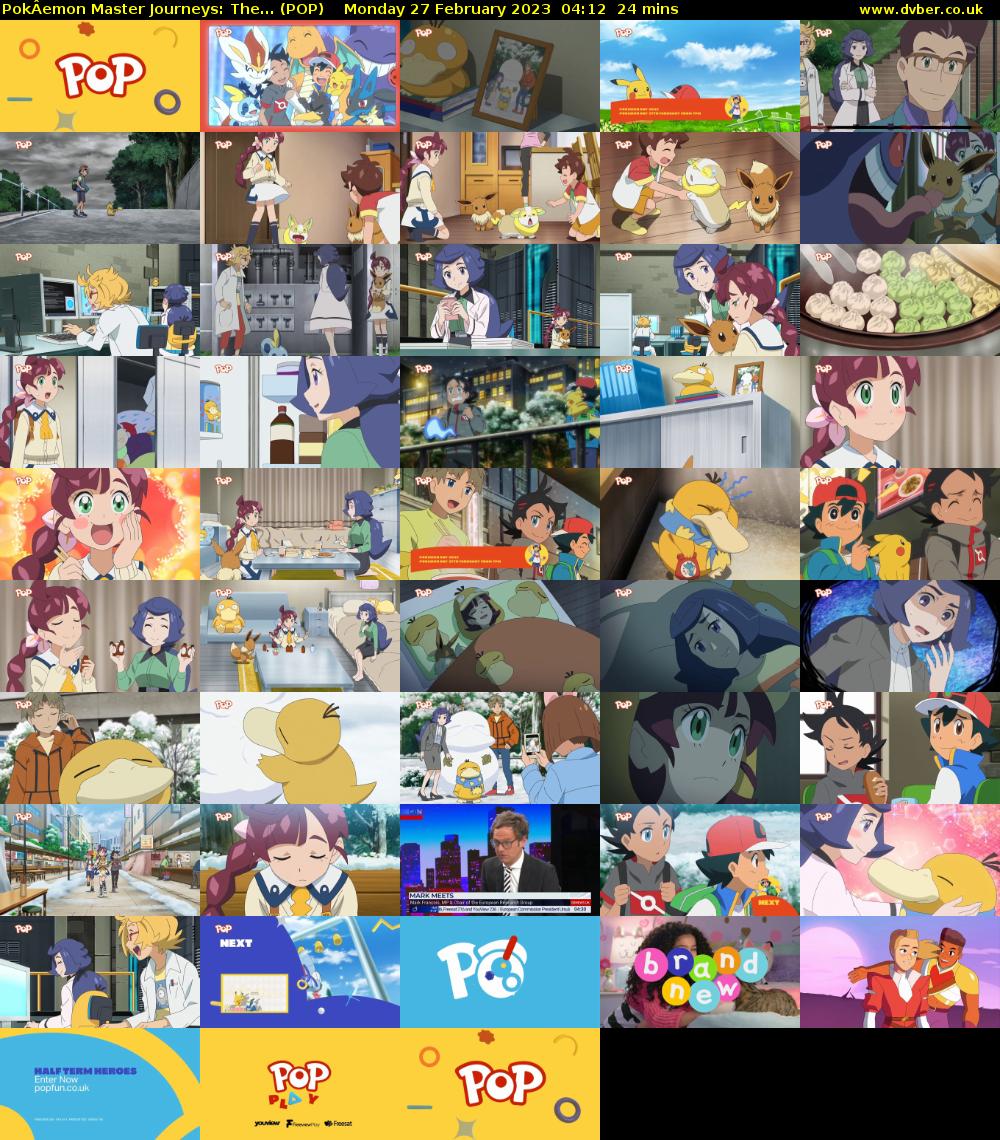 PokÂemon Master Journeys: The... (POP) Monday 27 February 2023 04:12 - 04:36