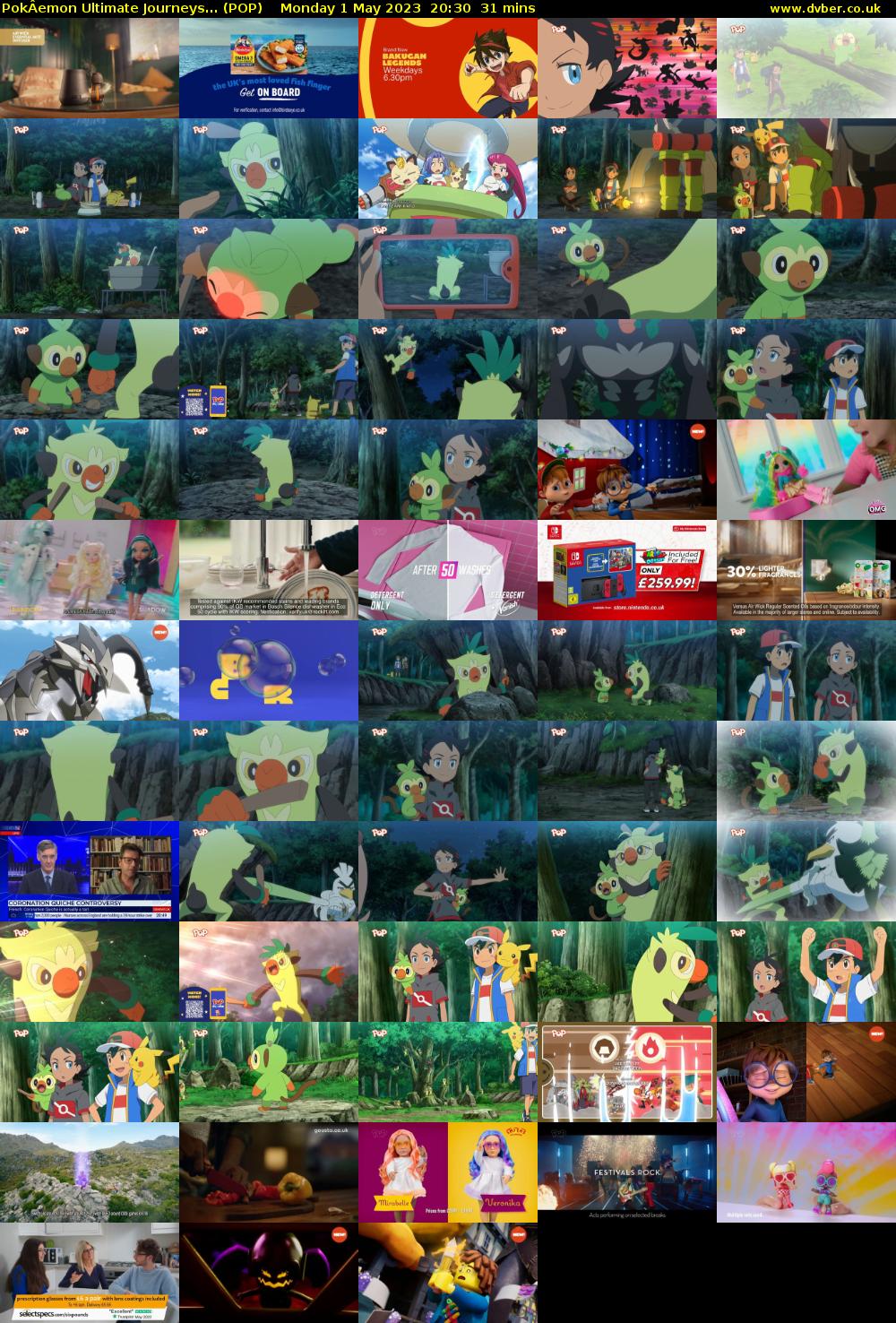 PokÂemon Ultimate Journeys... (POP) Monday 1 May 2023 20:30 - 21:01