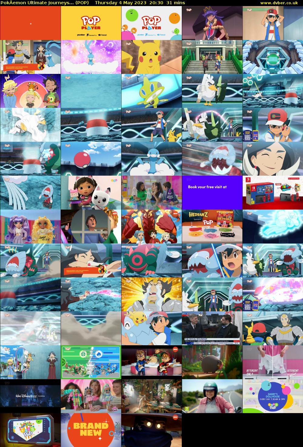 PokÂemon Ultimate Journeys... (POP) Thursday 4 May 2023 20:30 - 21:01