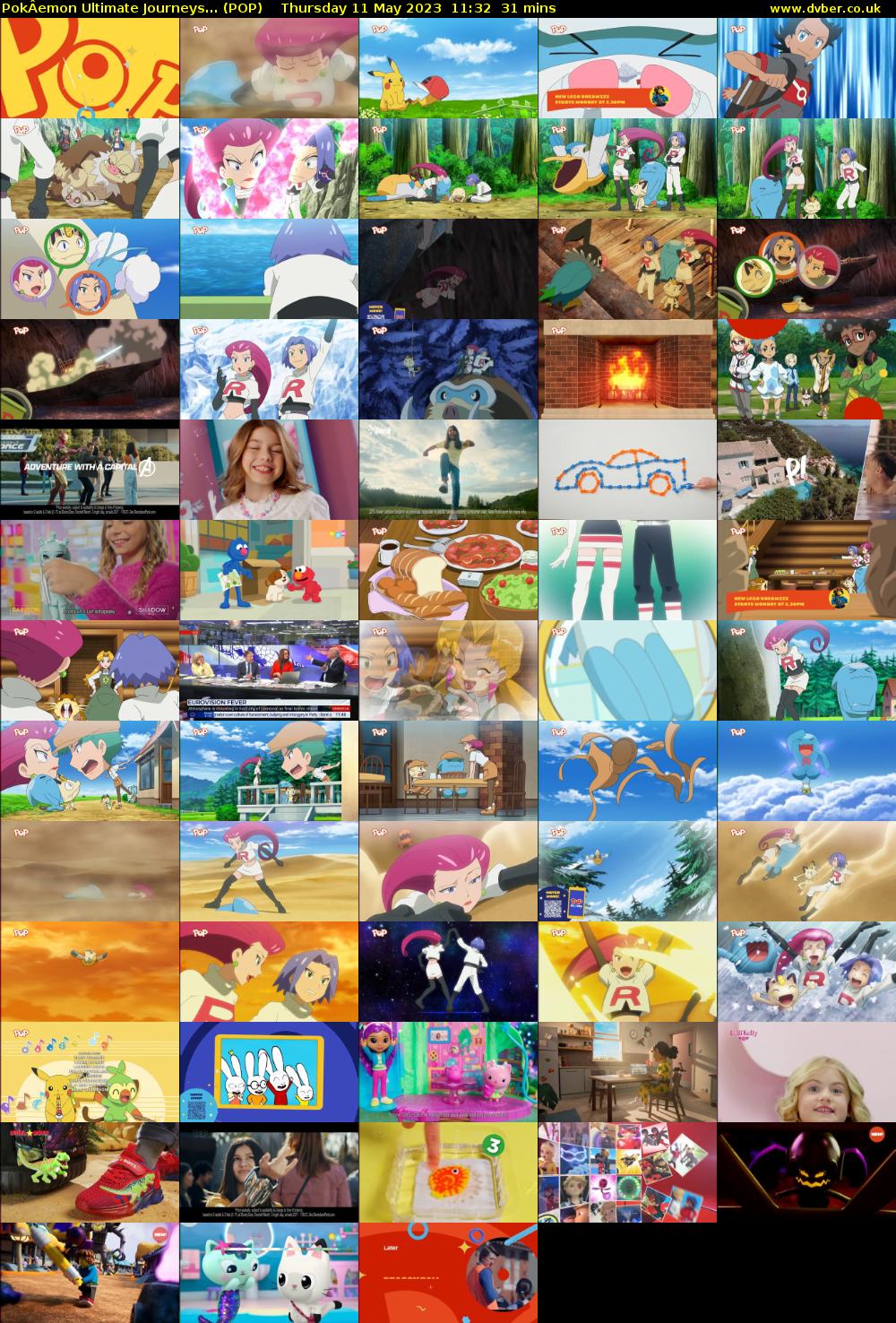 PokÂemon Ultimate Journeys... (POP) Thursday 11 May 2023 11:32 - 12:03