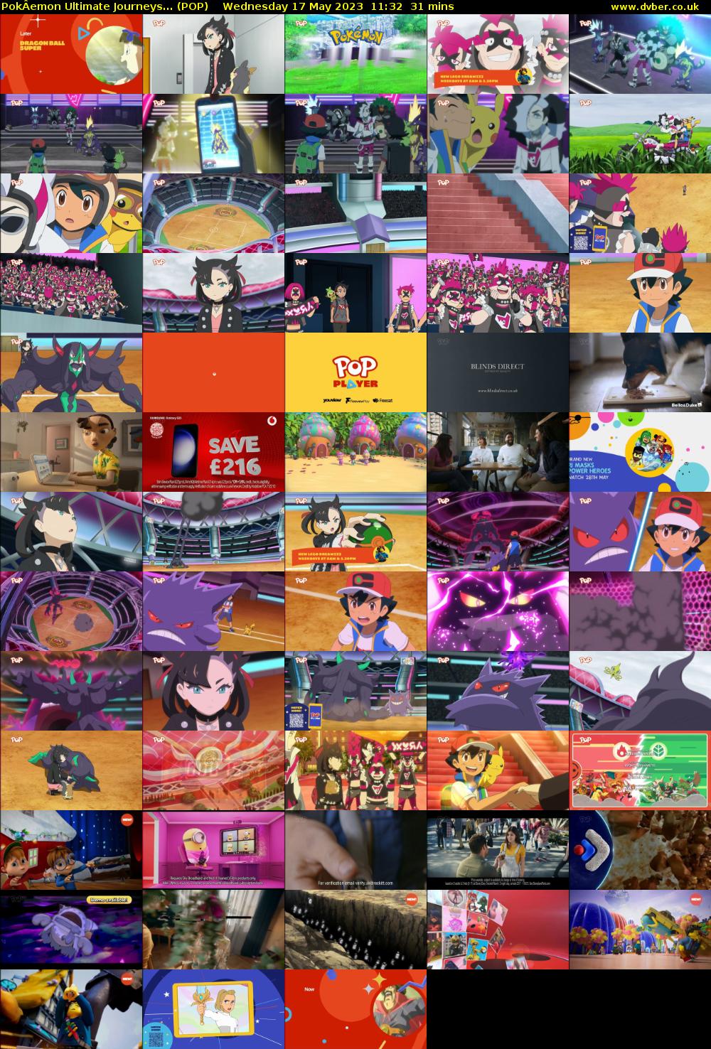 PokÂemon Ultimate Journeys... (POP) Wednesday 17 May 2023 11:32 - 12:03