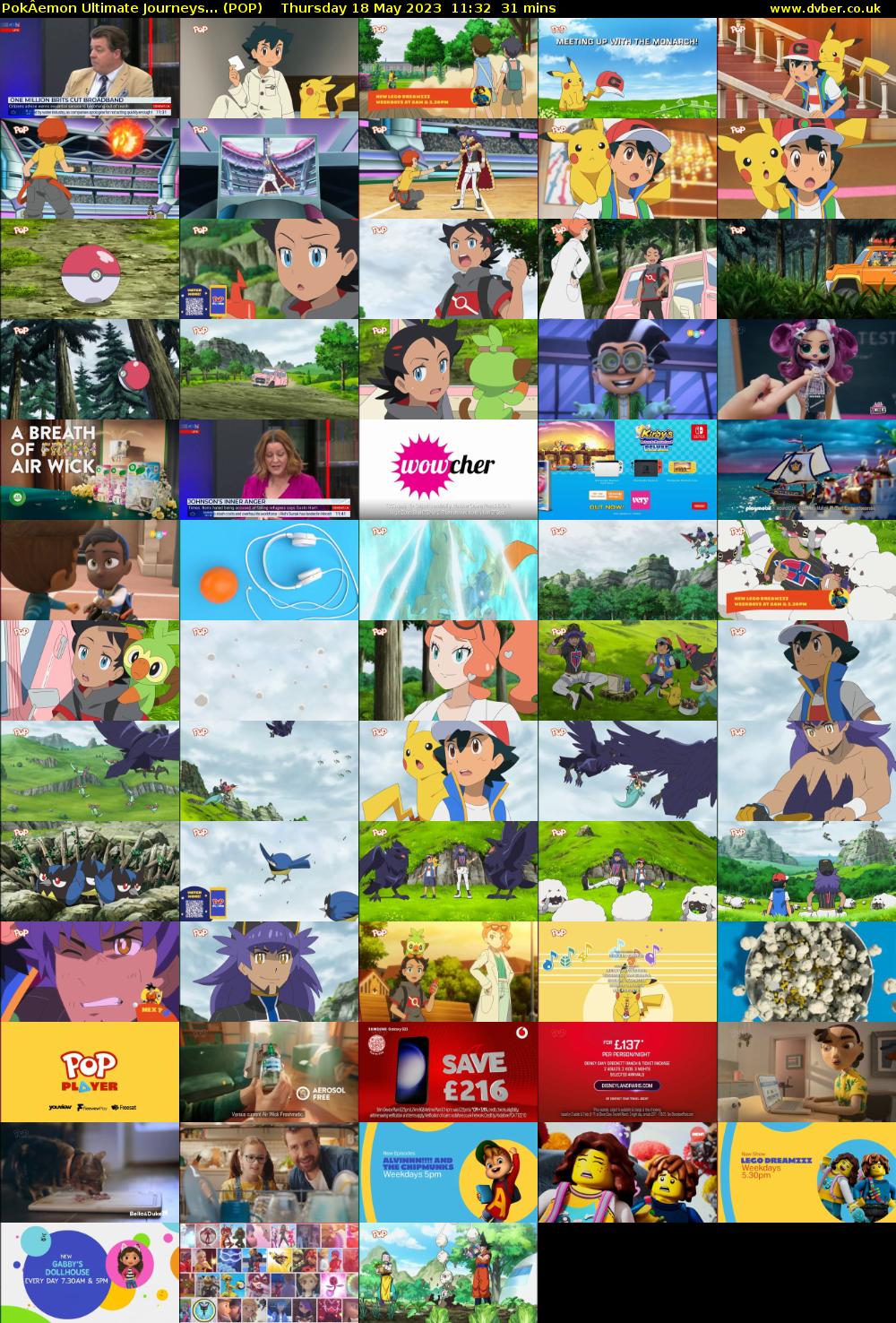 PokÂemon Ultimate Journeys... (POP) Thursday 18 May 2023 11:32 - 12:03
