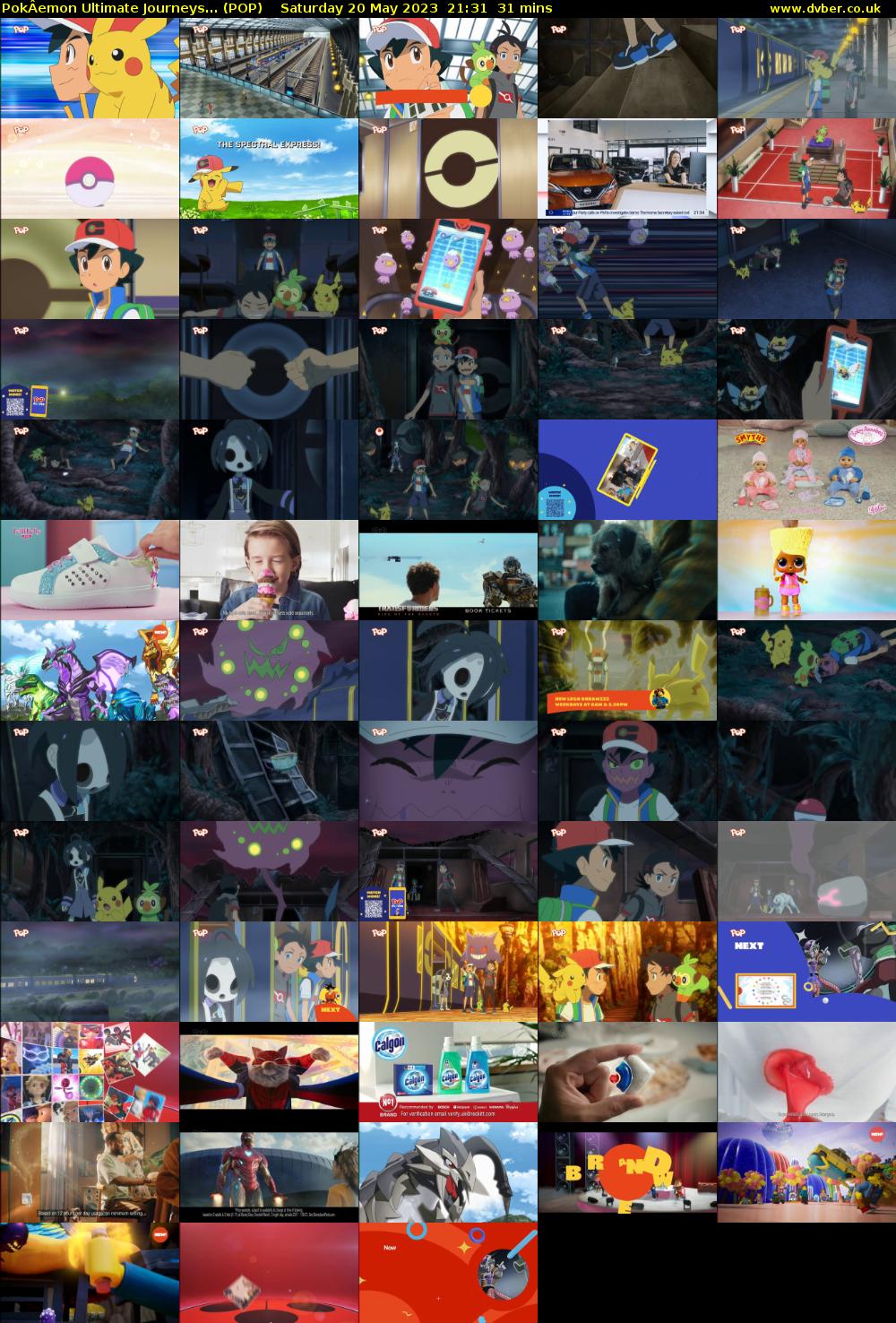 PokÂemon Ultimate Journeys... (POP) Saturday 20 May 2023 21:31 - 22:02