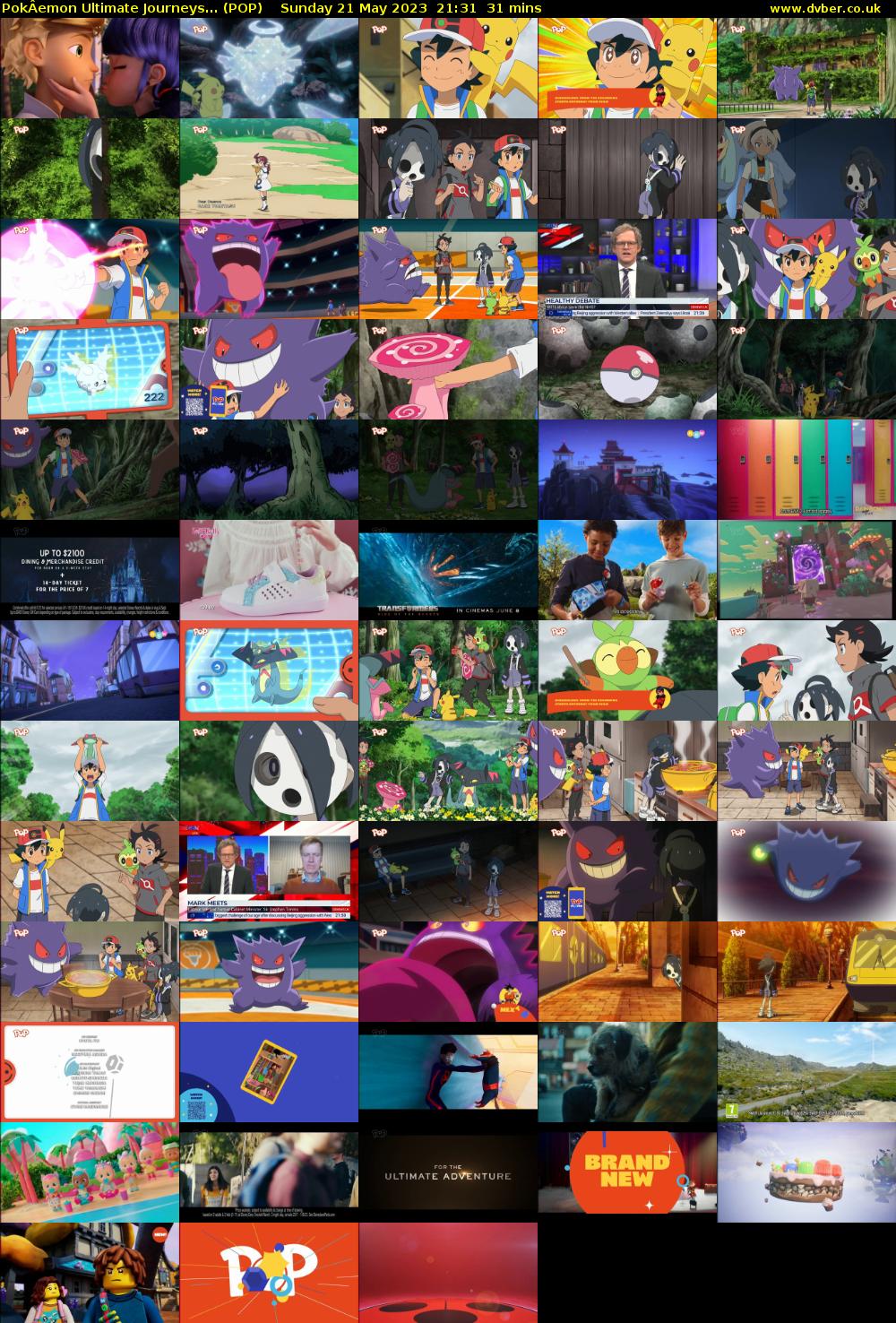 PokÂemon Ultimate Journeys... (POP) Sunday 21 May 2023 21:31 - 22:02