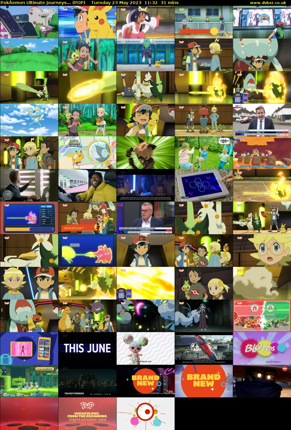 PokÂemon Ultimate Journeys... (POP) Tuesday 23 May 2023 11:32 - 12:03