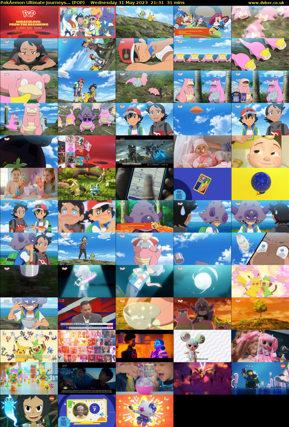 PokÂemon Ultimate Journeys... (POP) Wednesday 31 May 2023 21:31 - 22:02