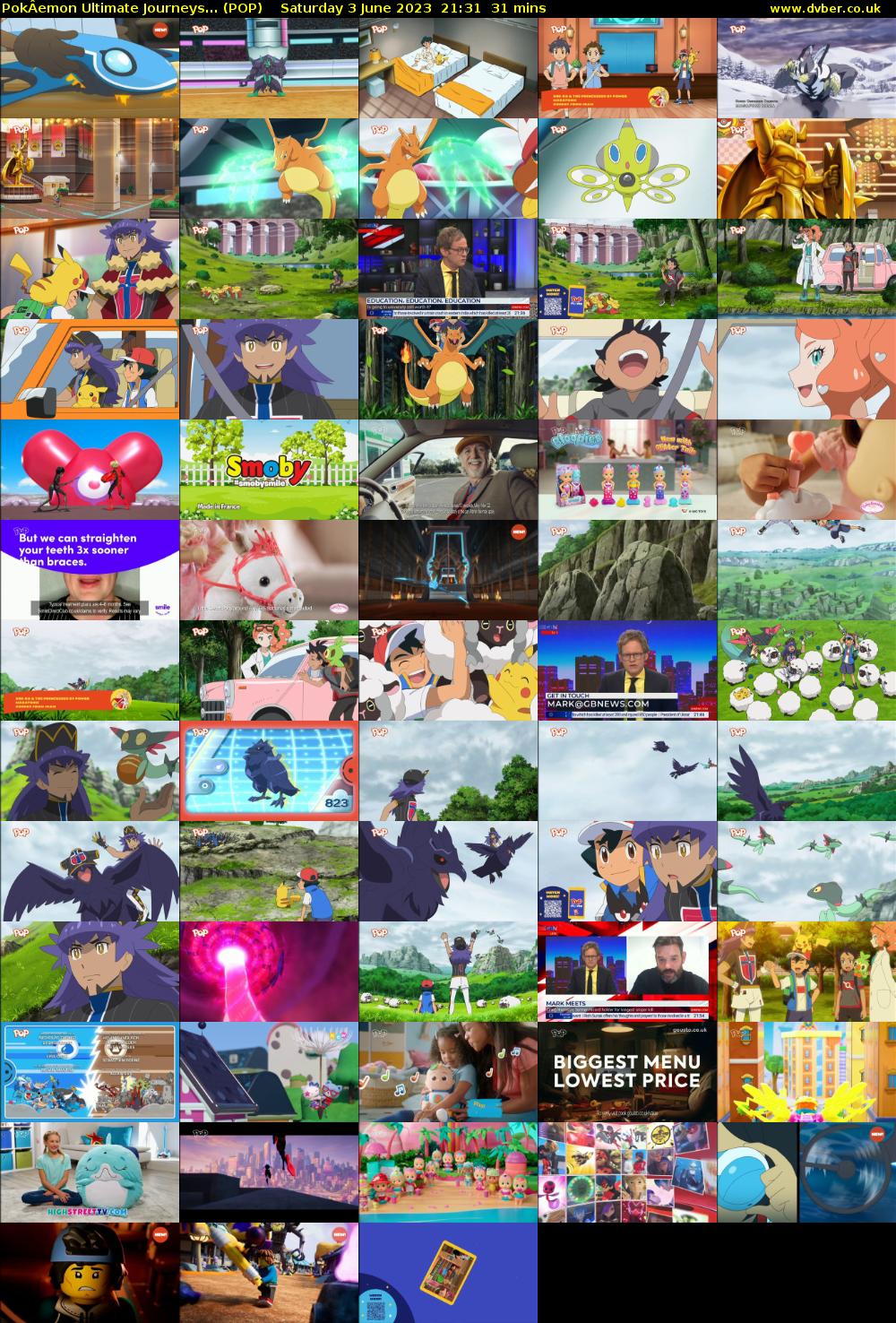 PokÂemon Ultimate Journeys... (POP) Saturday 3 June 2023 21:31 - 22:02