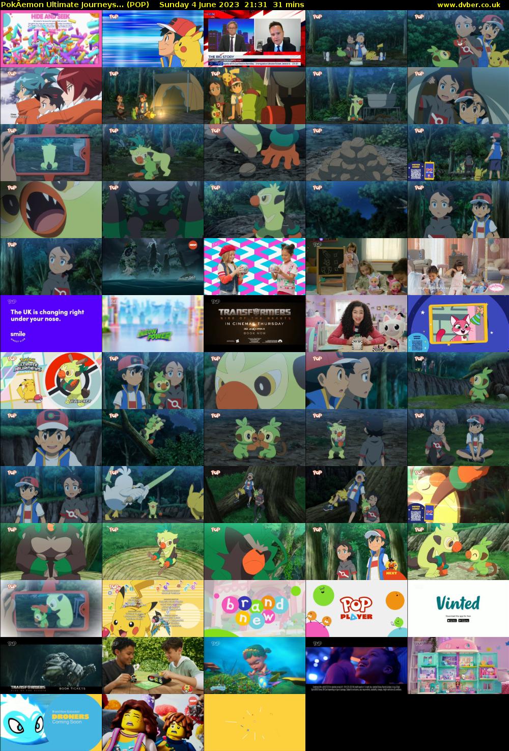 PokÂemon Ultimate Journeys... (POP) Sunday 4 June 2023 21:31 - 22:02