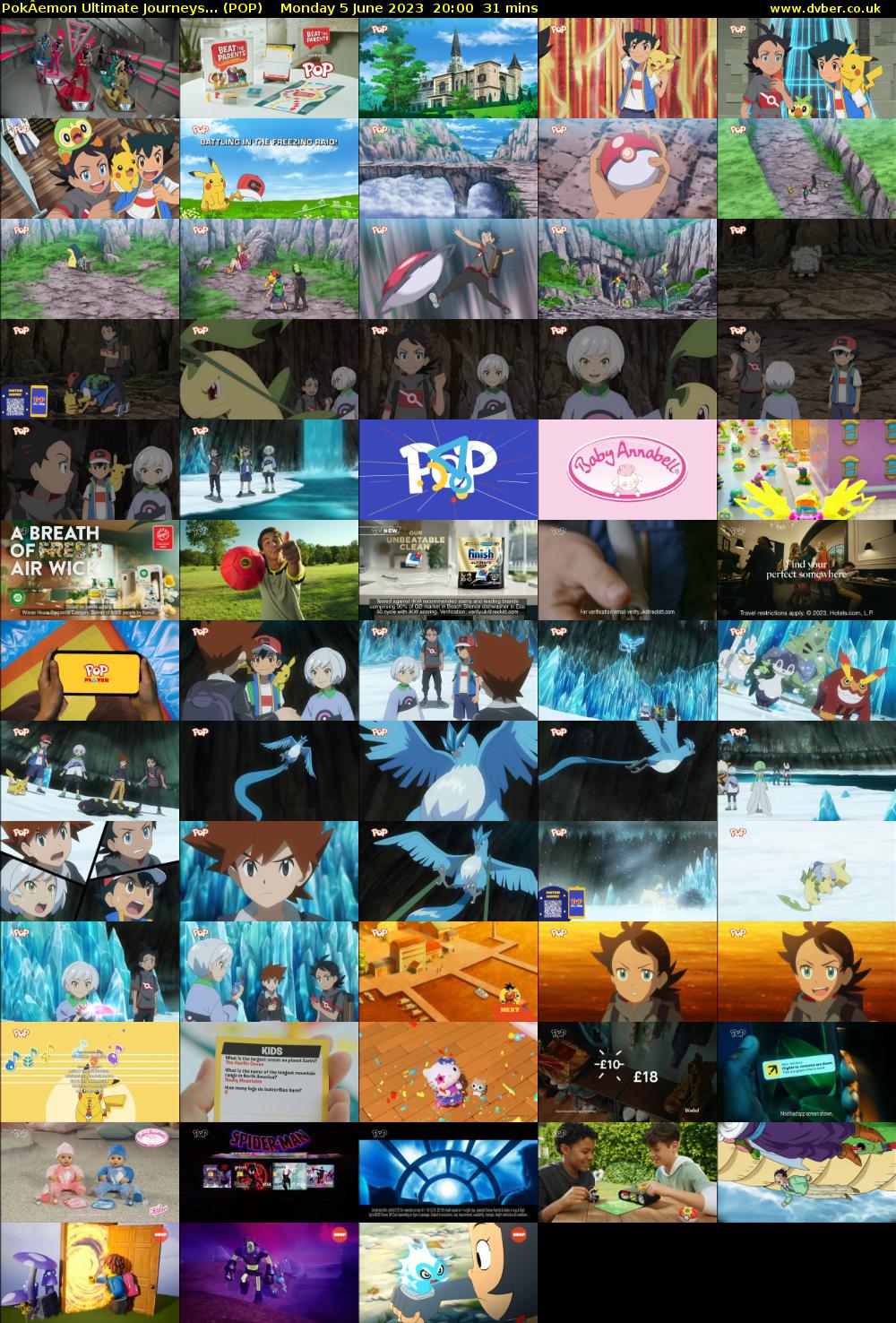 PokÂemon Ultimate Journeys... (POP) Monday 5 June 2023 20:00 - 20:31