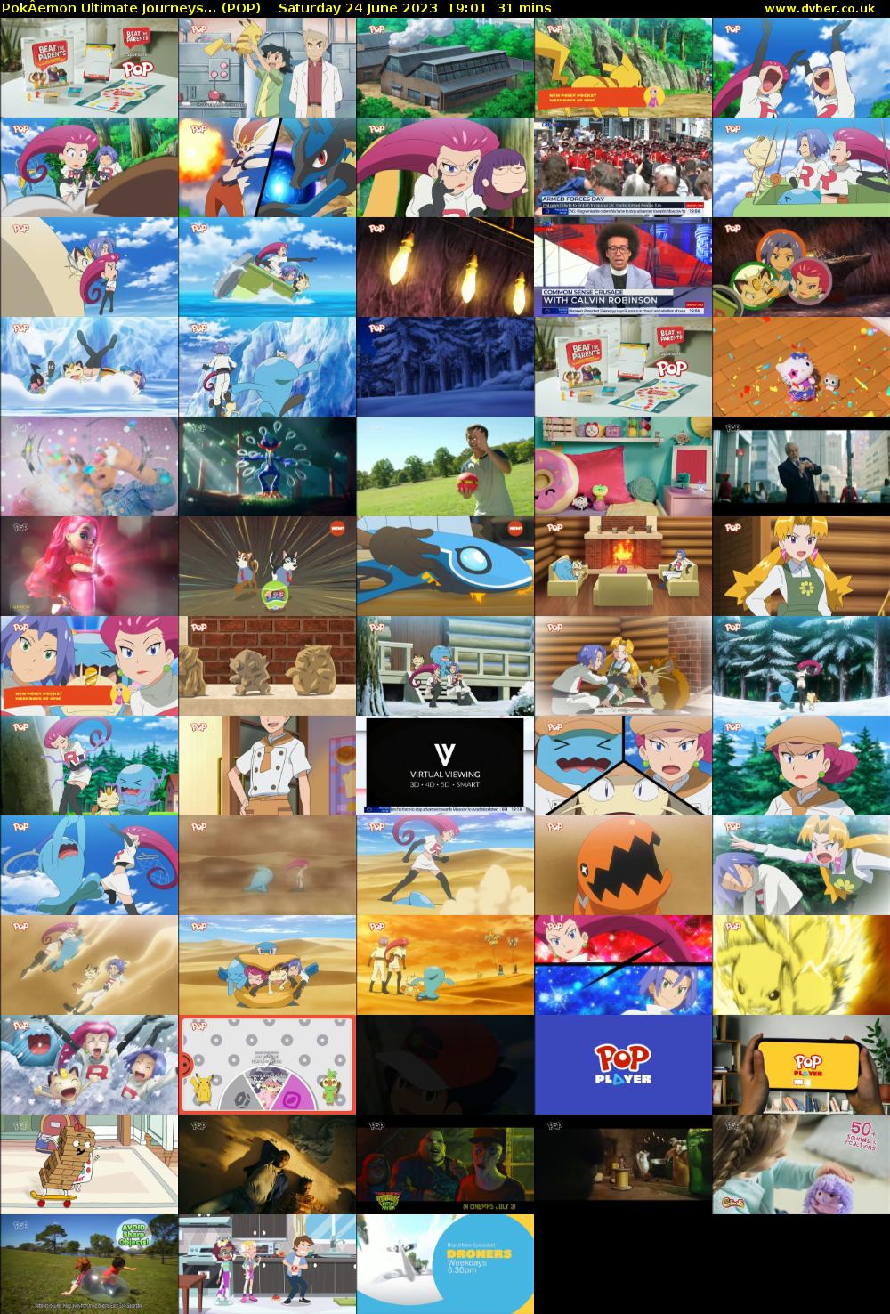 PokÂemon Ultimate Journeys... (POP) Saturday 24 June 2023 19:01 - 19:32