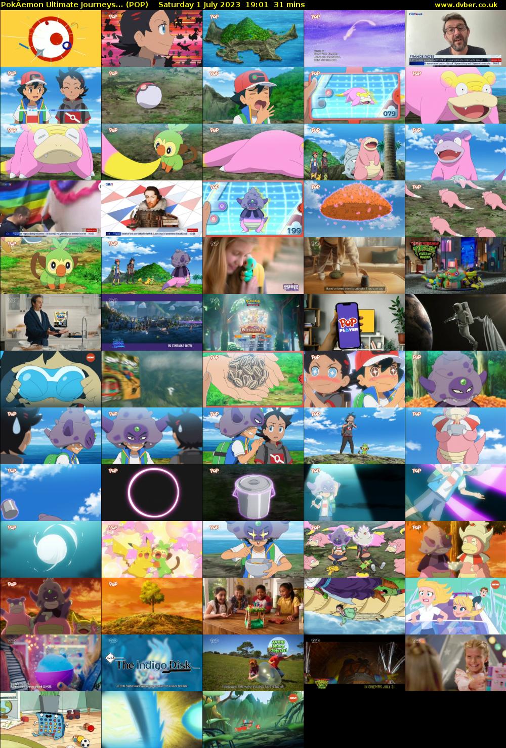 PokÂemon Ultimate Journeys... (POP) Saturday 1 July 2023 19:01 - 19:32