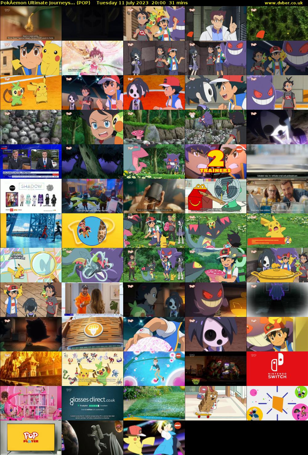 PokÂemon Ultimate Journeys... (POP) Tuesday 11 July 2023 20:00 - 20:31