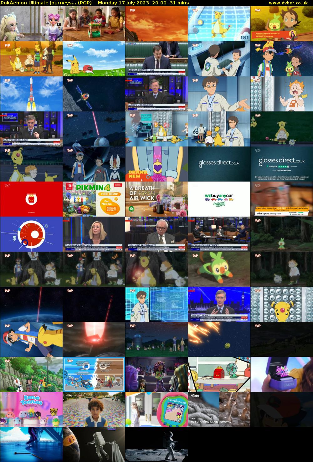 PokÂemon Ultimate Journeys... (POP) Monday 17 July 2023 20:00 - 20:31