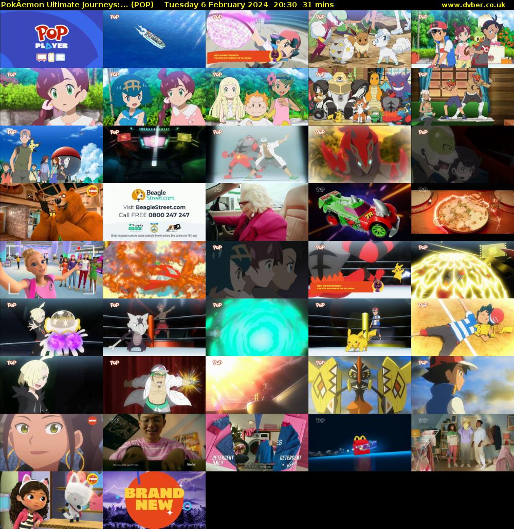 PokÂemon Ultimate Journeys:... (POP) Tuesday 6 February 2024 20:30 - 21:01