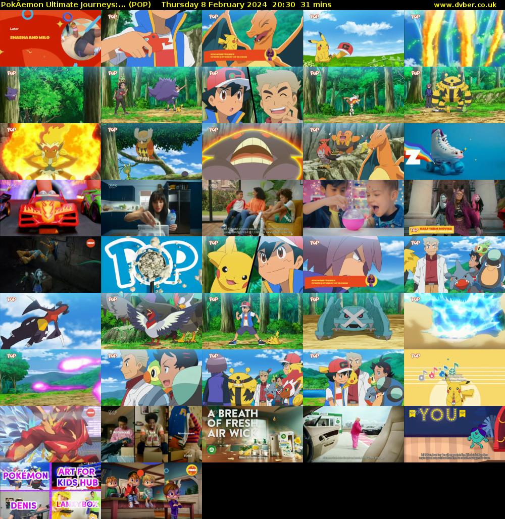 PokÂemon Ultimate Journeys:... (POP) Thursday 8 February 2024 20:30 - 21:01